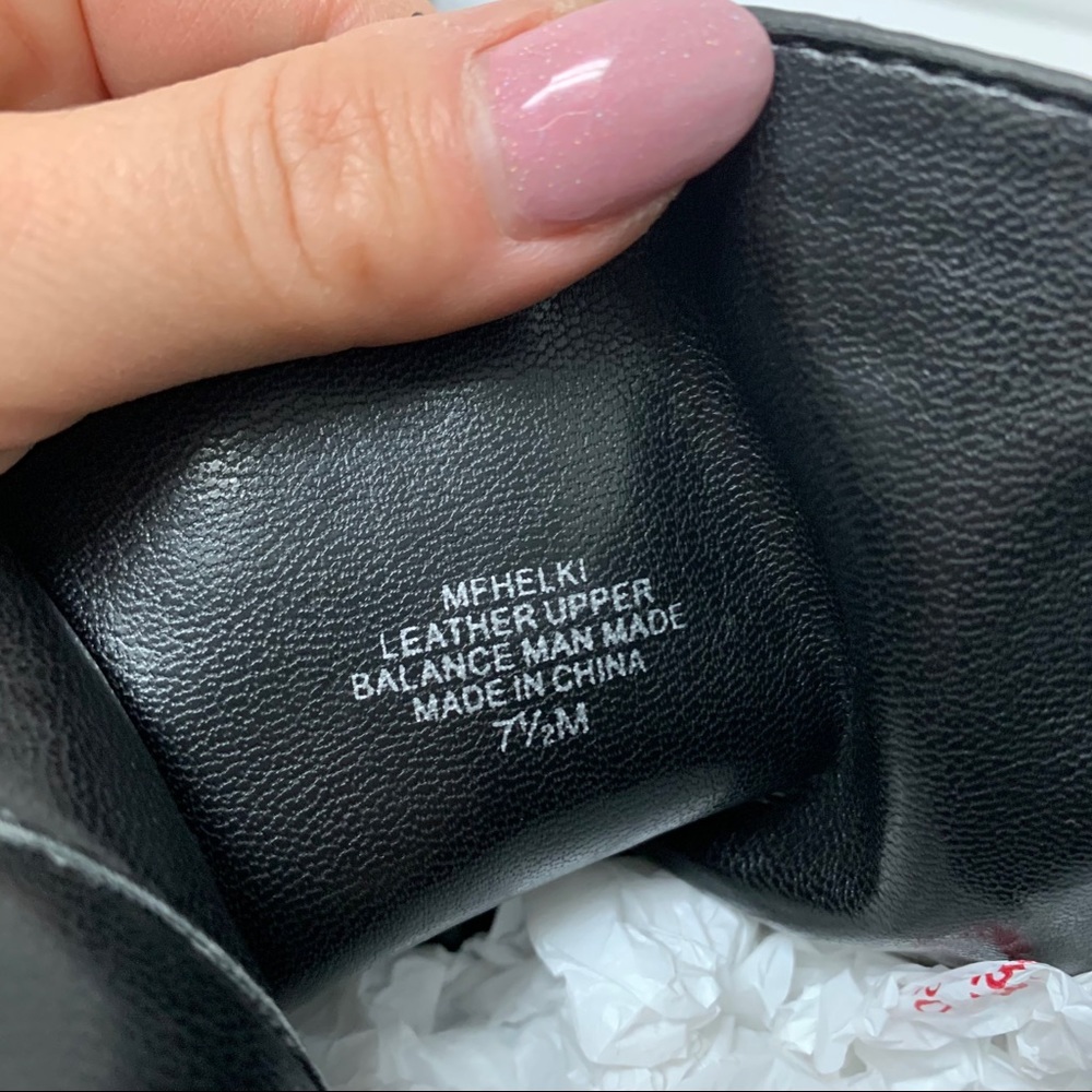 Black Leather Helki Ankle Flat Boots | Marc Fisher - Picture 5 of 7